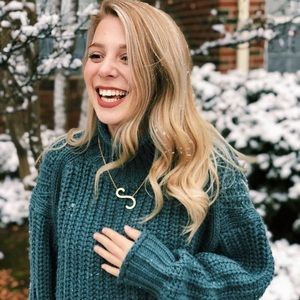 Chunky knit turtleneck sweater